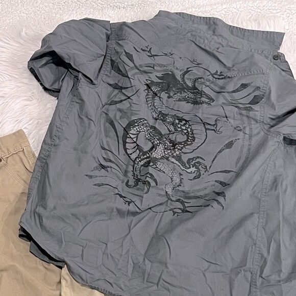 5 Bundle boys Medium clothing shirts and shorts, swim short size 12/14 boys - Picture 4 of 10